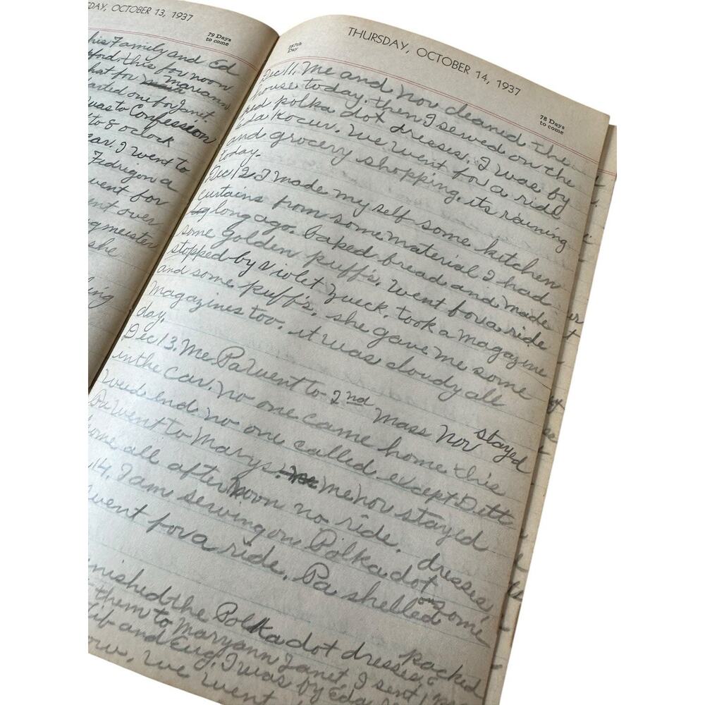 Vintage Diary Lot 1957 1964 Lot of 2 Journals Handwritten Ephemera Paper READ - Picture 5 of 15